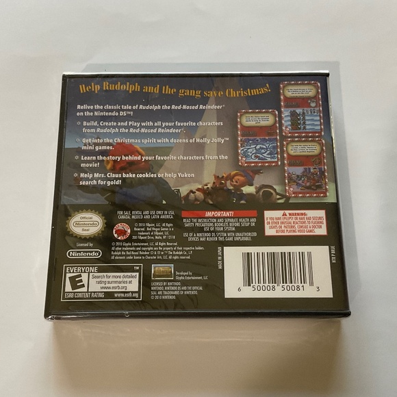 Nintendo DS Rudolph the Red Nosed Reindeer Game 2010 Sealed Brand New - Picture 2 of 6